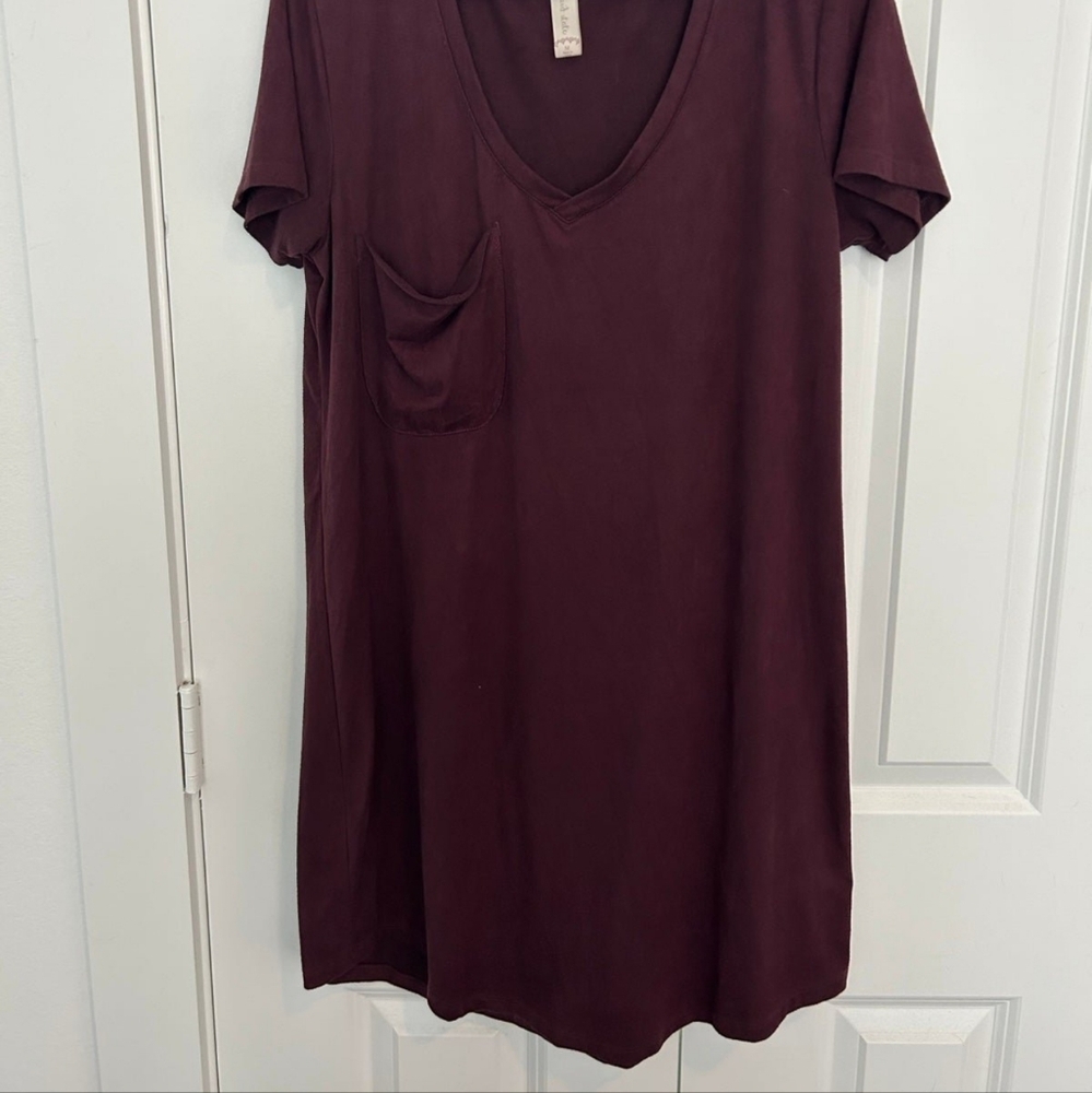 Altered states dress burgundy